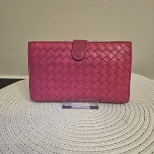 💗 Bottega Veneta Intrecciato Leather Long Wallet | Made in Italy